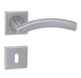 MP fittings Swing HR stainless steel - Door Handle on a Square Rose made of stainless steel